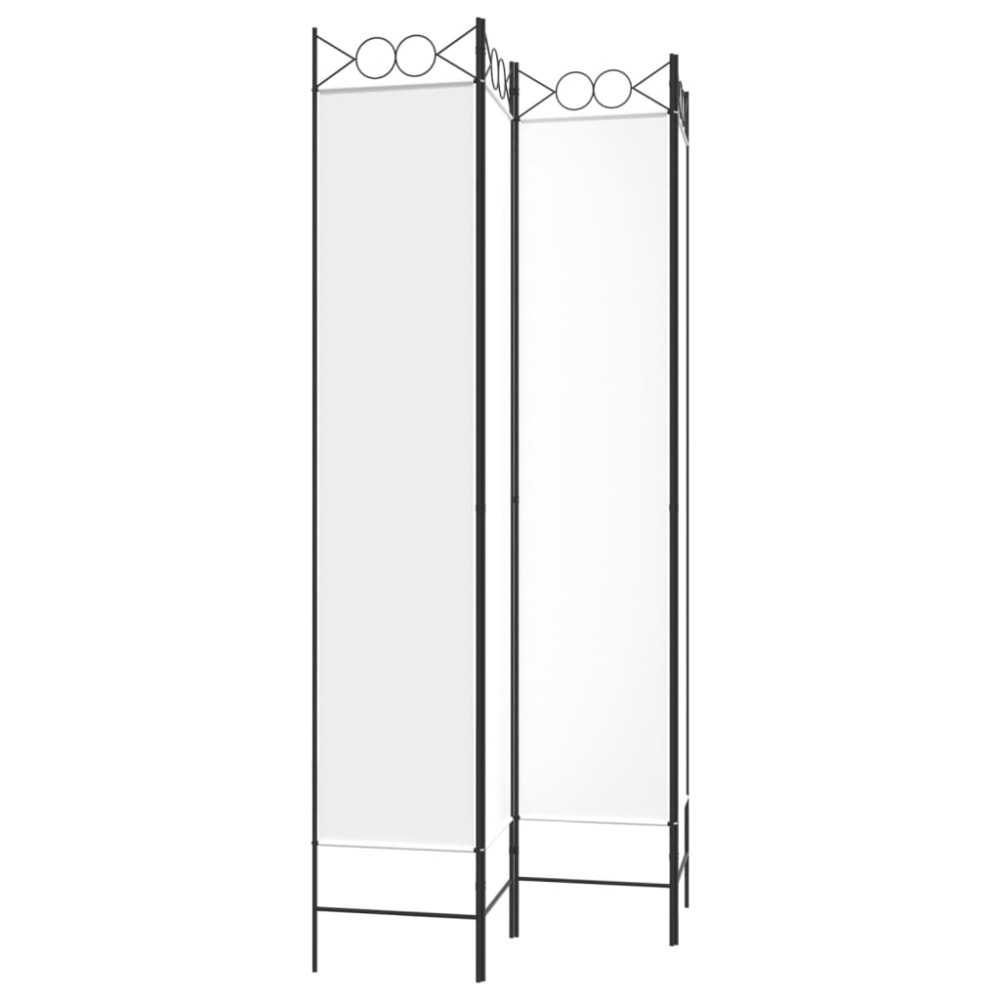 Produktbild för Rumsavdelare 4 paneler vit 120x220 cm tyg