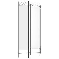 Produktbild för Rumsavdelare 4 paneler vit 120x220 cm tyg