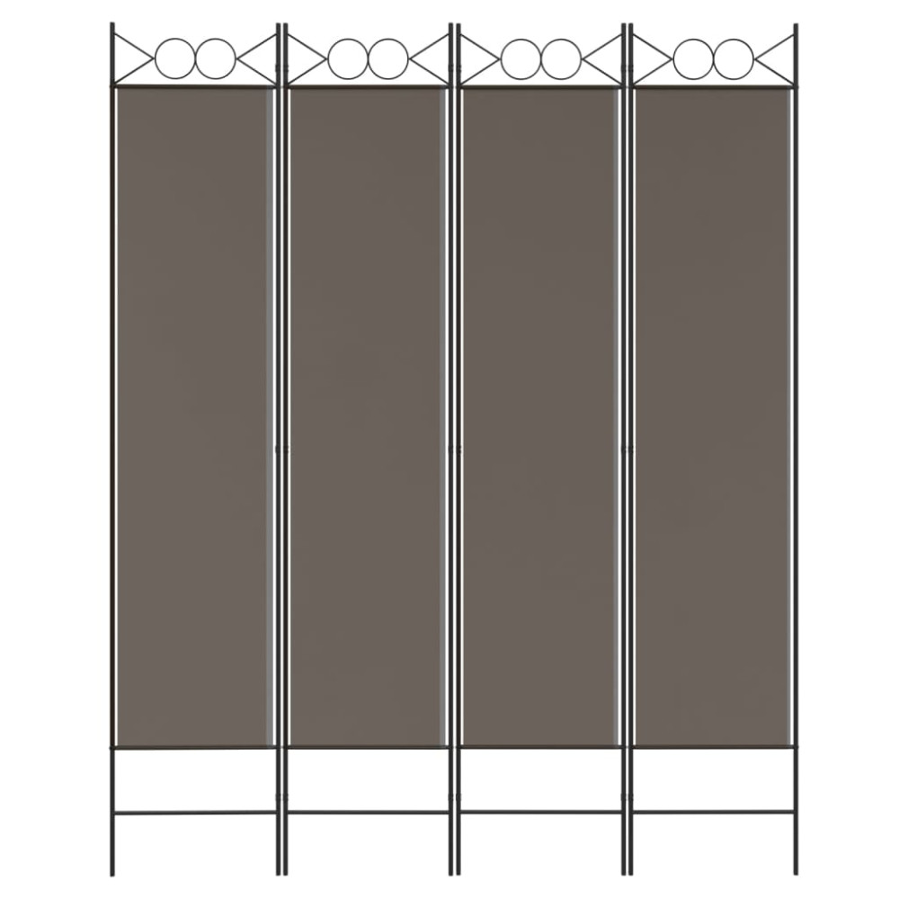 Produktbild för Rumsavdelare 4 paneler antracit 120x220 cm tyg