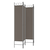 Produktbild för Rumsavdelare 4 paneler antracit 120x220 cm tyg