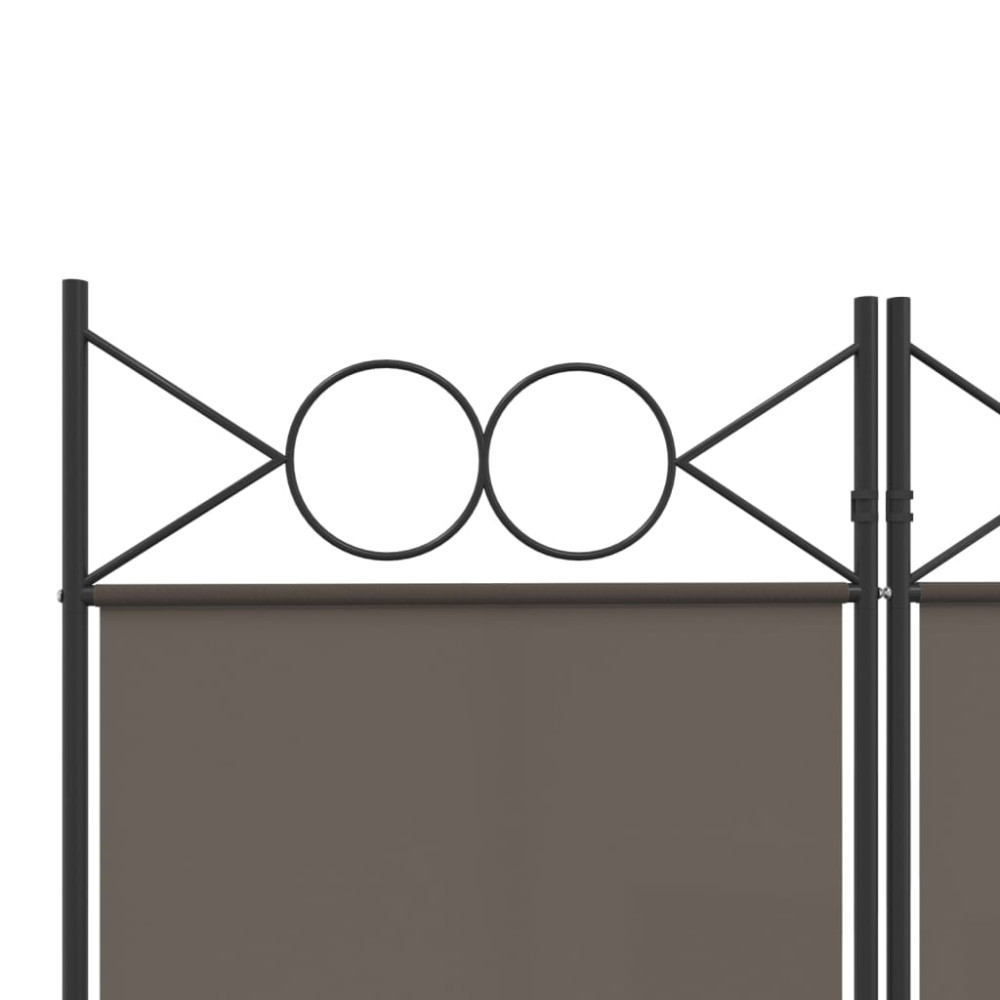 Produktbild för Rumsavdelare 4 paneler antracit 120x220 cm tyg