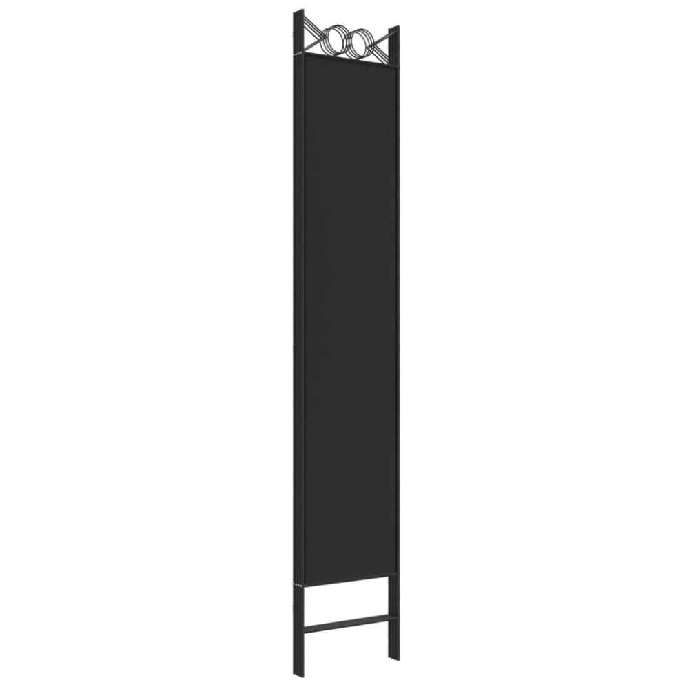 Produktbild för Rumsavdelare 4 paneler svart 120x220 cm tyg