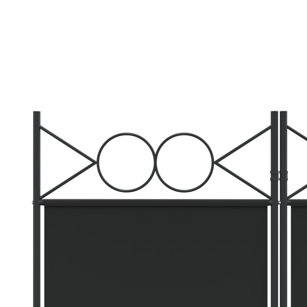 Produktbild för Rumsavdelare 4 paneler svart 120x220 cm tyg