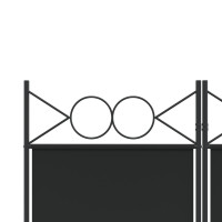 Produktbild för Rumsavdelare 4 paneler svart 120x220 cm tyg