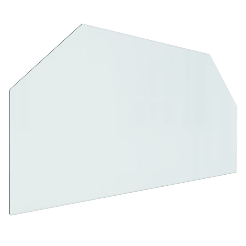 Produktbild för Glasskiva för öppen spis sexkantig 100x50 cm