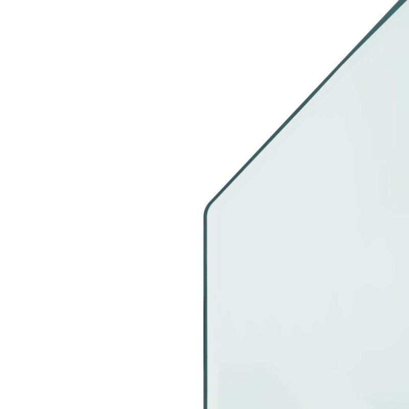 Produktbild för Glasskiva för öppen spis sexkantig 100x50 cm