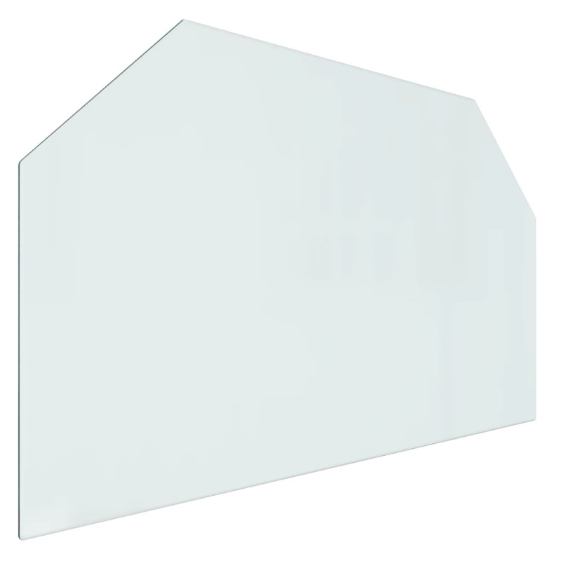 Produktbild för Glasskiva för öppen spis sexkantig 100x60 cm