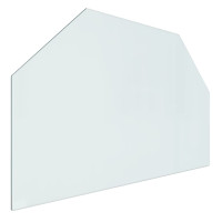 Produktbild för Glasskiva för öppen spis sexkantig 80x50 cm