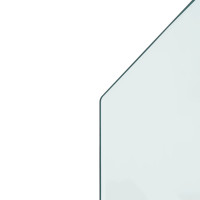 Produktbild för Glasskiva för öppen spis sexkantig 80x50 cm