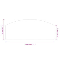 Produktbild för Glasskiva för öppen spis 120x50 cm