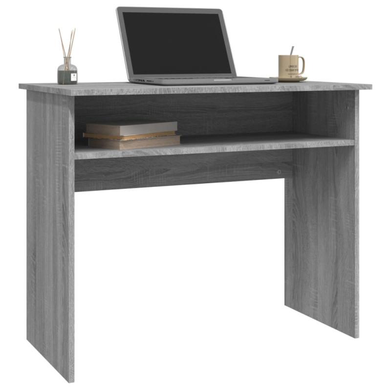 Produktbild för Skrivbord grå sonoma 90x50x74 cm konstruerat trä
