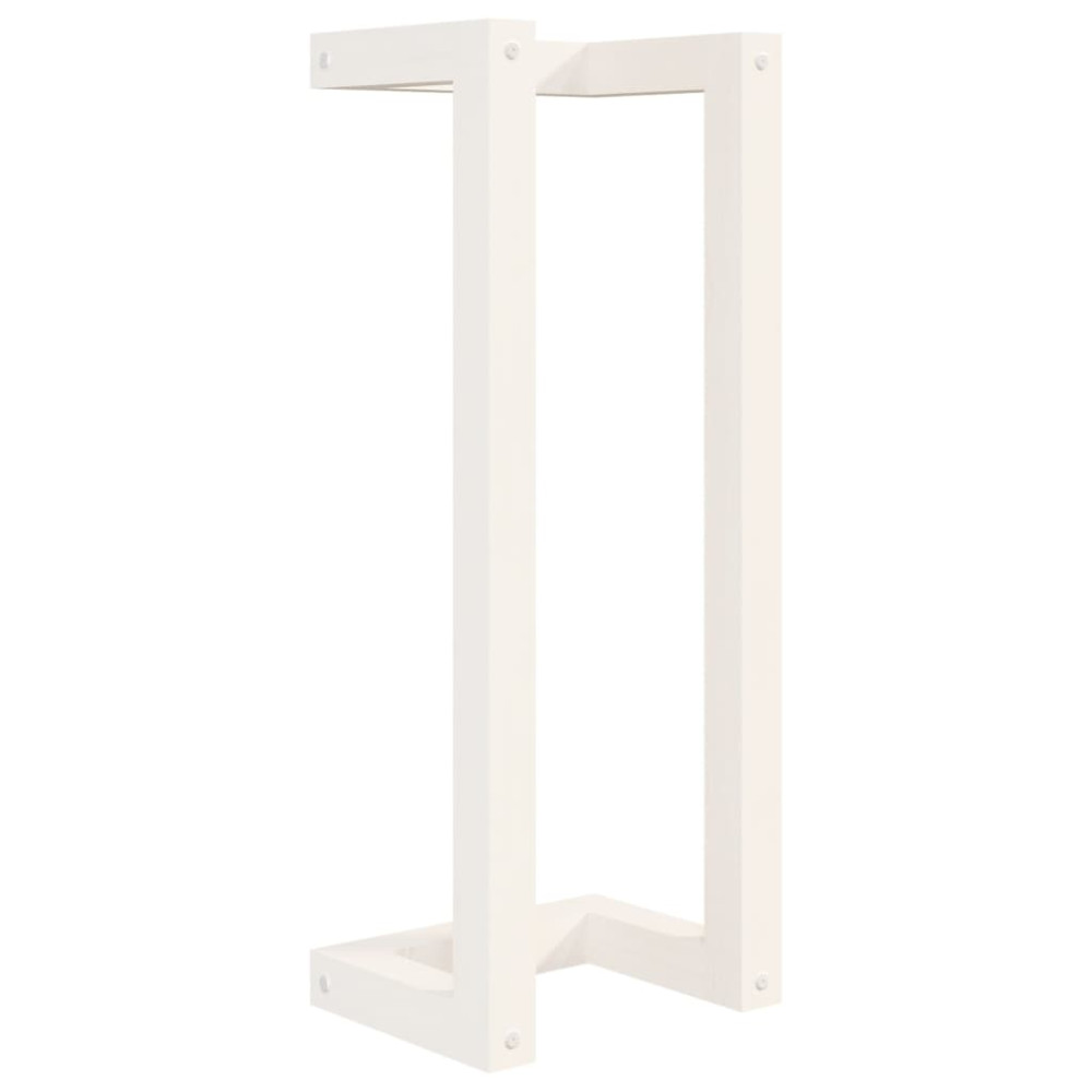 Produktbild för Handduksställ Vit 23x18x60 cm massiv furu