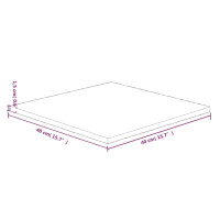 Produktbild för Fyrkantig bordsskiva 40x40x1,5 cm obehandlat massiv ek