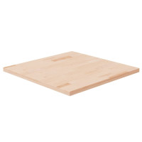 Produktbild för Fyrkantig bordsskiva 60x60x2,5 cm obehandlad massiv ek