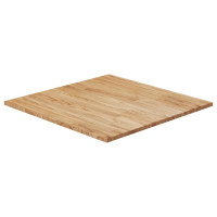 Produktbild för Fyrkantig bordsskiva ljusbrun 90x90x1,5cm behandlad massiv ek