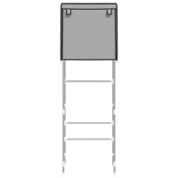 Miniatyr av produktbild för Toaletthylla med 2 hyllplan grå 56x30x170 cm järn