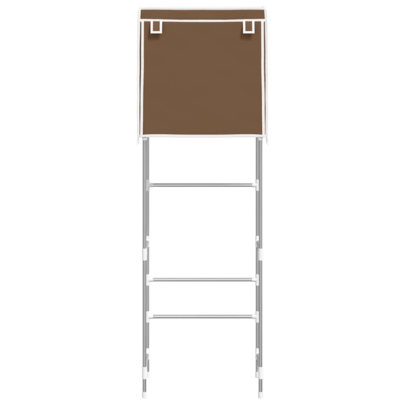 Produktbild för Toaletthylla med 2 hyllplan brun 56x30x170 cm järn