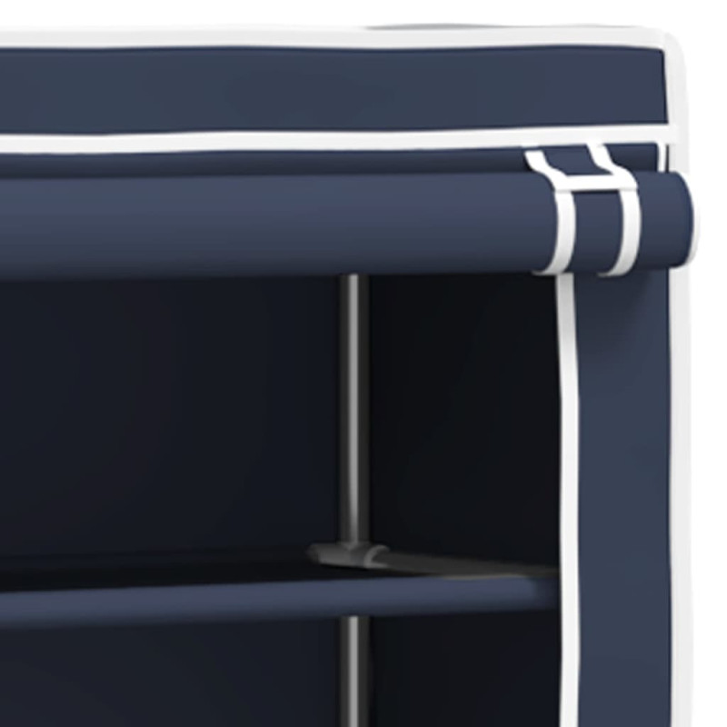 Produktbild för Toaletthylla med 2 hyllplan blå 56x30x170 cm järn
