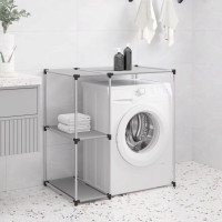 Miniatyr av produktbild för Hylla för tvättmaskin grå 87x55x90,5 cm järn