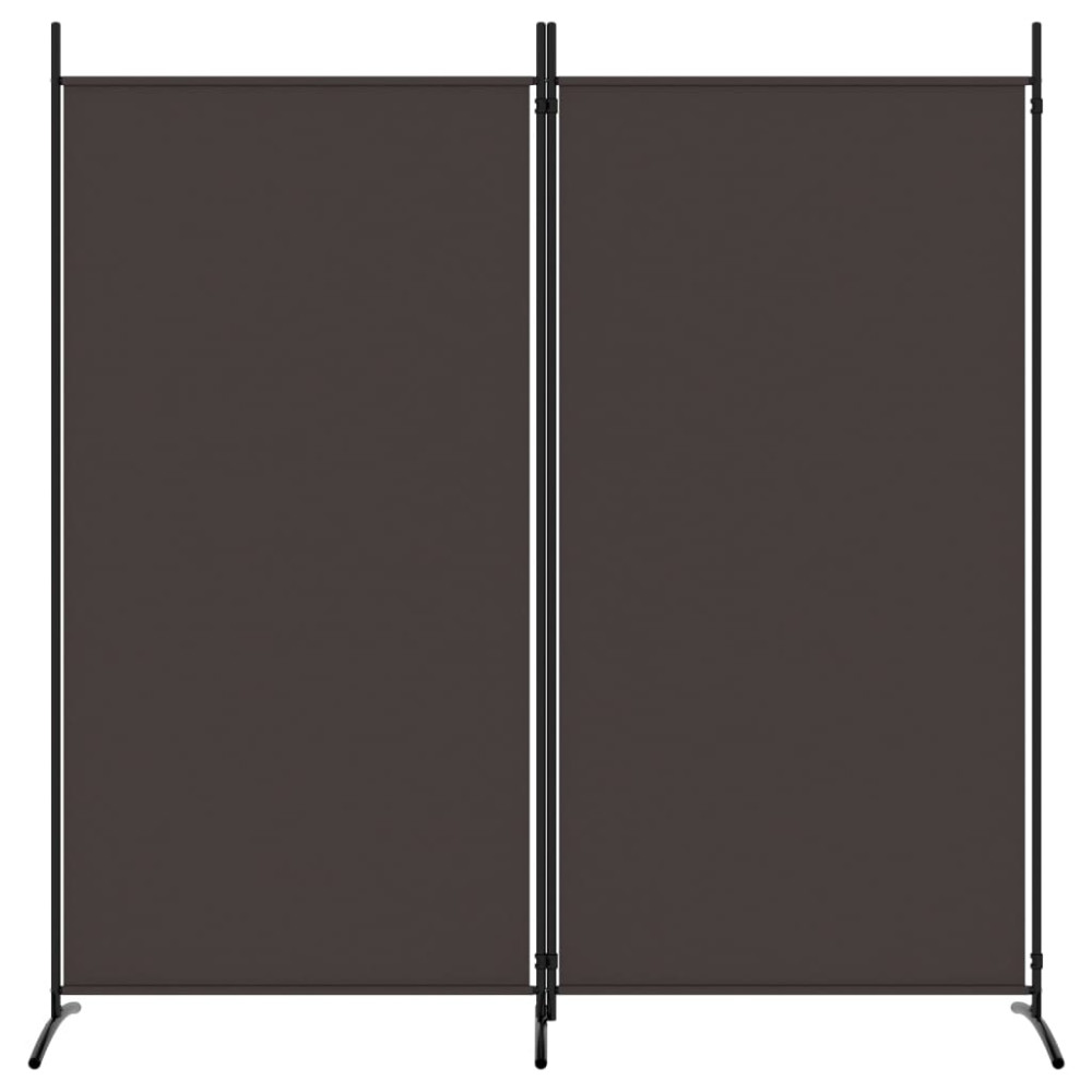 Produktbild för Rumsavdelare 2 paneler brun 175x180 cm tyg
