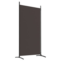 Produktbild för Rumsavdelare 2 paneler brun 175x180 cm tyg