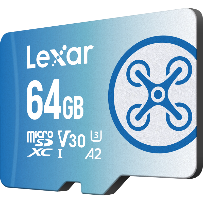 Produktbild för Lexar microSDXC FLY 1066x UHS-I/A2/U3 R160/W60MB (V30) 64GB