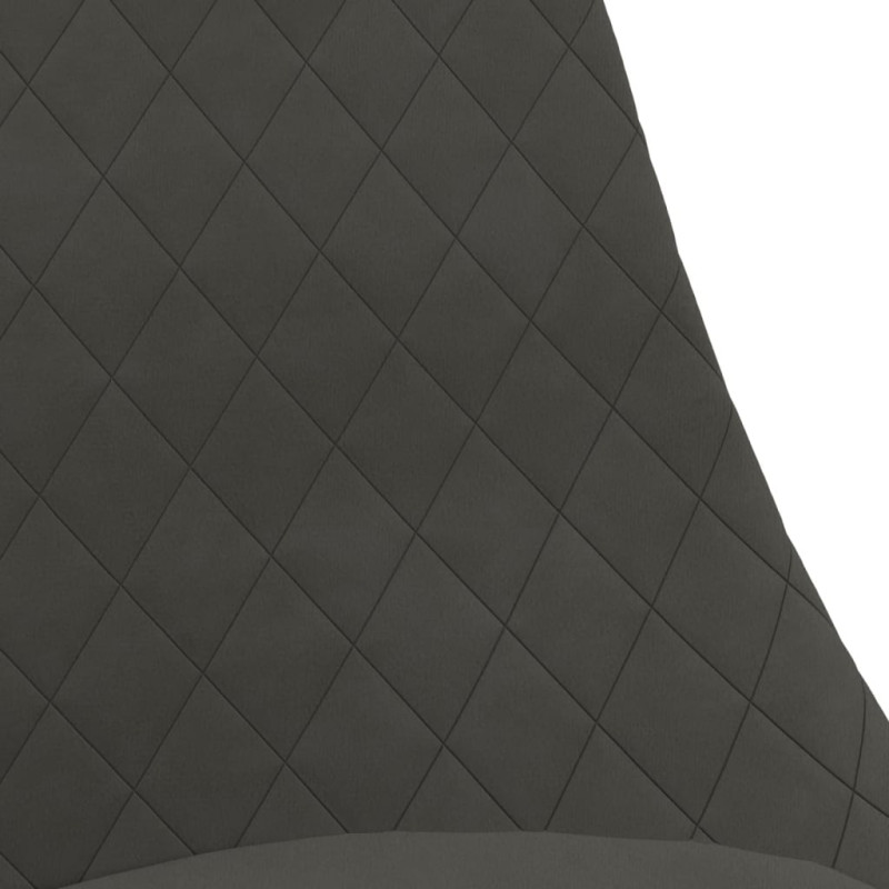 Produktbild för Snurrbara matstolar 4 st mörkgrå sammet