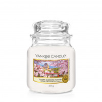 Yankee Candle Yankee Candle Sakura Blossom Festival stearinljus Rund Körsbärsblomma, fresia, Rosa Vit 1 styck