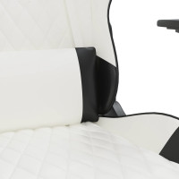 Produktbild för Gamingstol vit och svart konstläder