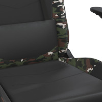 Miniatyr av produktbild för Gamingstol med massage och fotstöd svart kamouflage konstläder