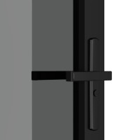 Miniatyr av produktbild för Innerdörr 93x201,5 cm svart ESG-glas och aluminium