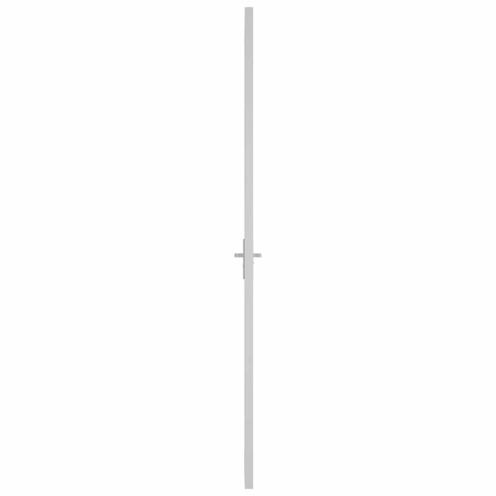 Produktbild för Innerdörr 76x201,5 cm vit ESG-glas och aluminium