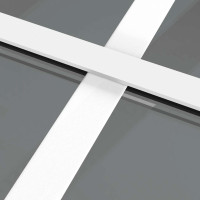 Produktbild för Innerdörr 76x201,5 cm vit ESG-glas och aluminium