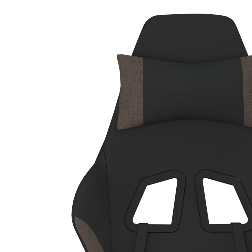 Produktbild för Gamingstol svart och taupe tyg