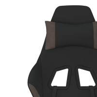 Produktbild för Gamingstol svart och taupe tyg