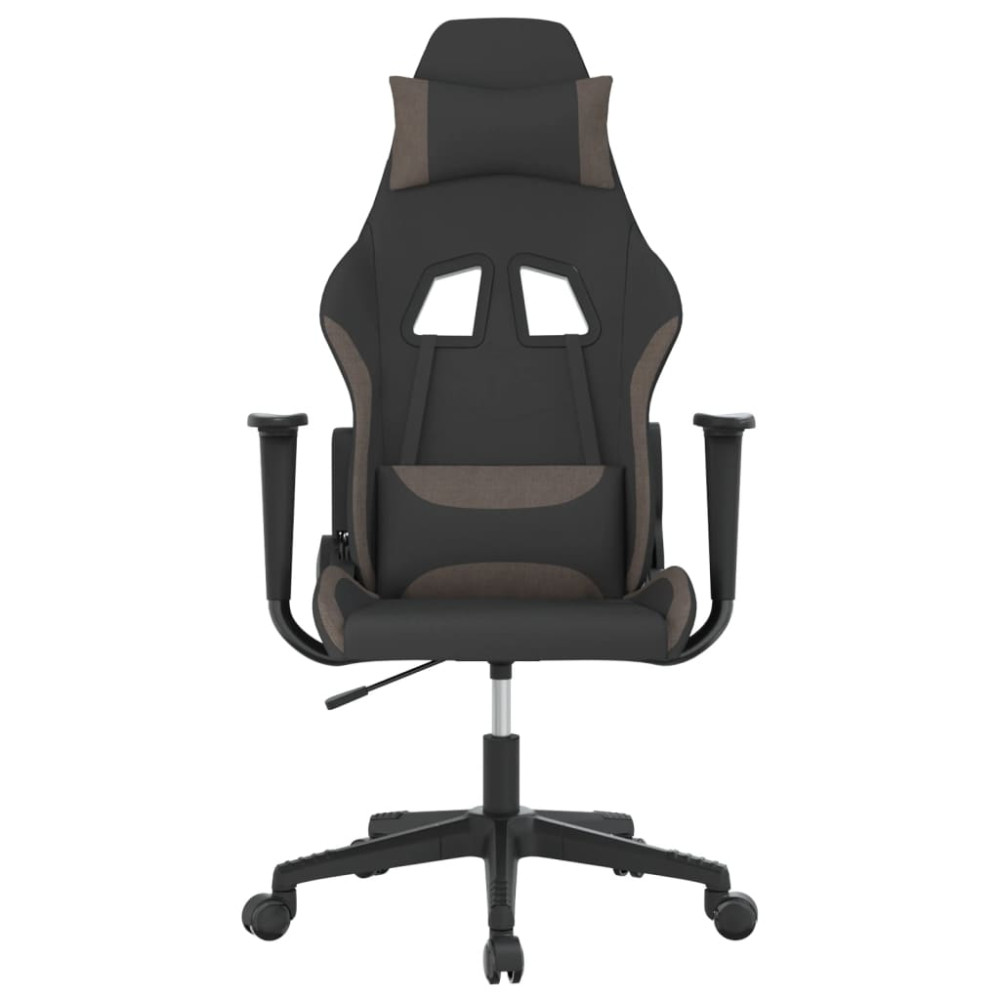 Produktbild för Gamingstol svart och taupe tyg