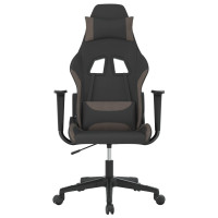 Produktbild för Gamingstol svart och taupe tyg