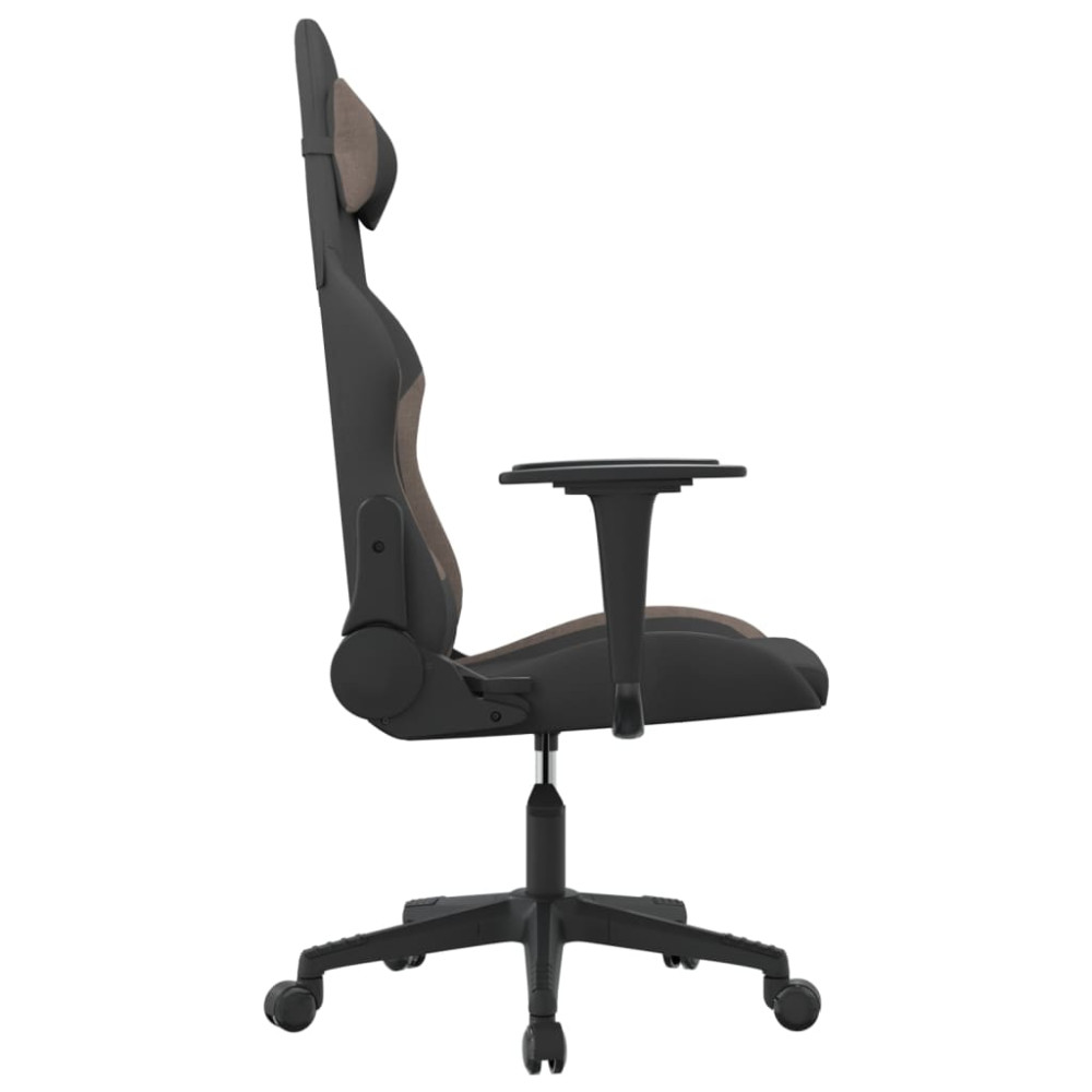 Produktbild för Gamingstol svart och taupe tyg