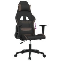 Produktbild för Gamingstol svart och taupe tyg