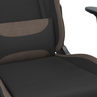 Produktbild för Gamingstol svart och taupe tyg