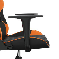 Produktbild för Gamingstol svart och orange konstläder