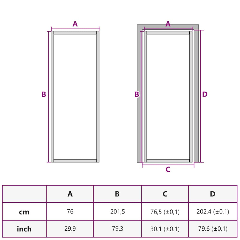 Produktbild för Innerdörr 76x201,5 cm vit matt glas och aluminium