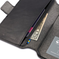 Miniatyr av produktbild för Leather Phone Wallet iPhone 14 Svart