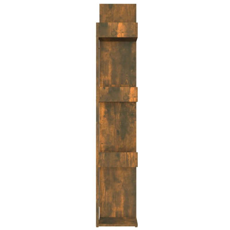 Produktbild för Bokhylla rökfärgad ek 86x25,5x140 cm konstruerat trä