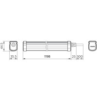 Produktbild för ProjectLine Taklampa 120cm 34W 3400lm IP65