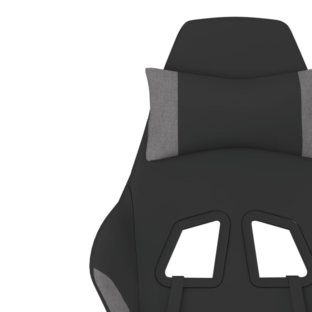 Produktbild för gamingstol svart och ljusgrå tyg