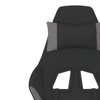 Produktbild för gamingstol svart och ljusgrå tyg
