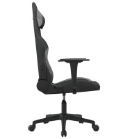 Produktbild för gamingstol svart och ljusgrå tyg