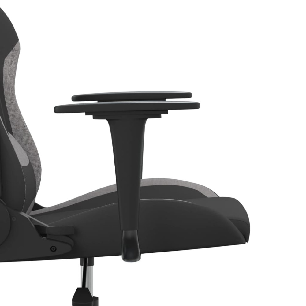 Produktbild för gamingstol svart och ljusgrå tyg
