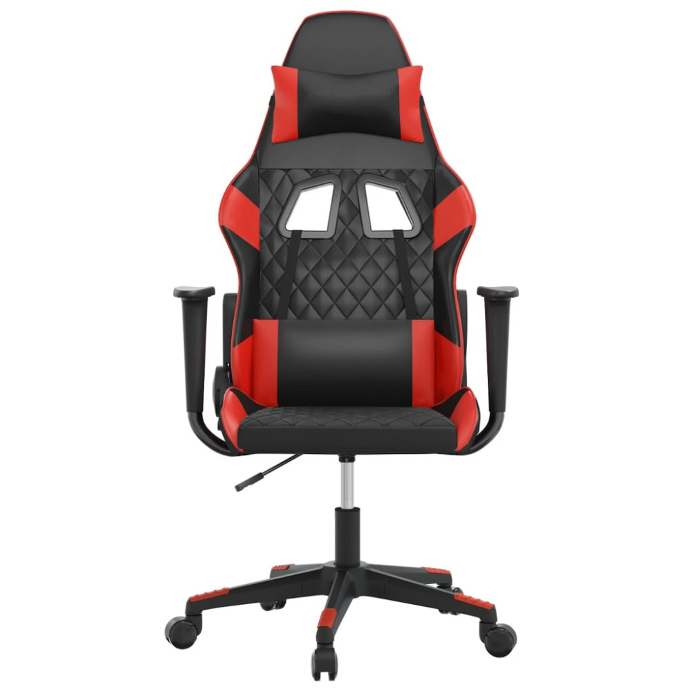 Produktbild för Gamingstol svart och röd konstläder